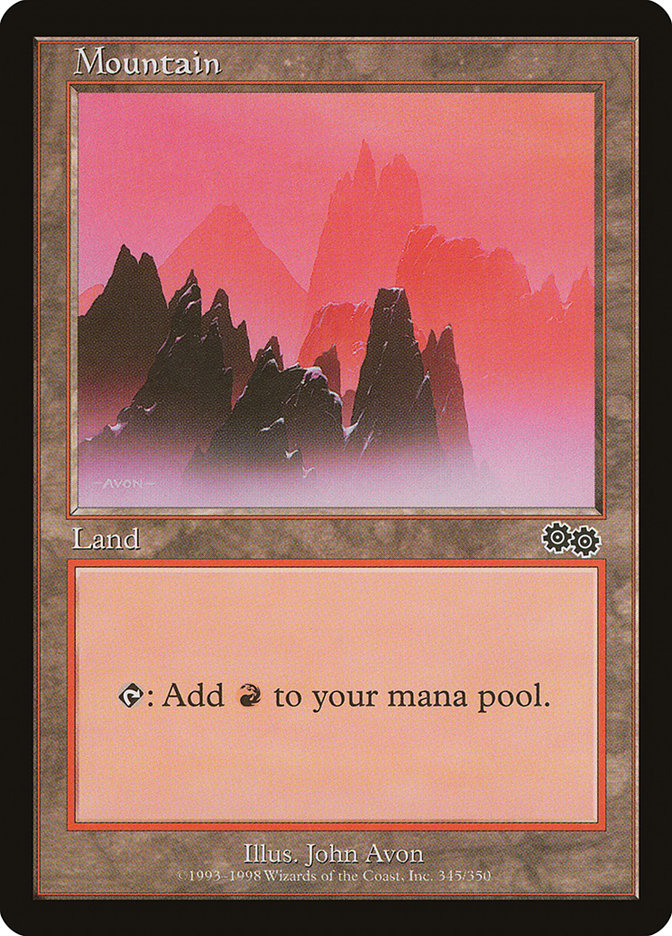 Mountain (345) [Urza's Saga] | The CG Realm