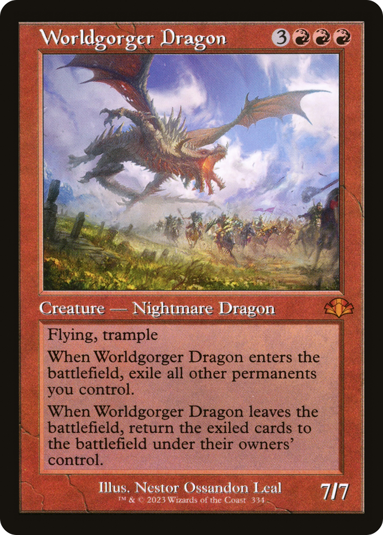 Worldgorger Dragon (Retro) [Dominaria Remastered] | The CG Realm