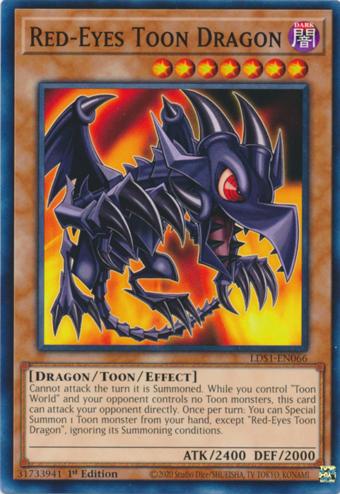 Red-Eyes Toon Dragon [LDS1-EN066] Common | The CG Realm