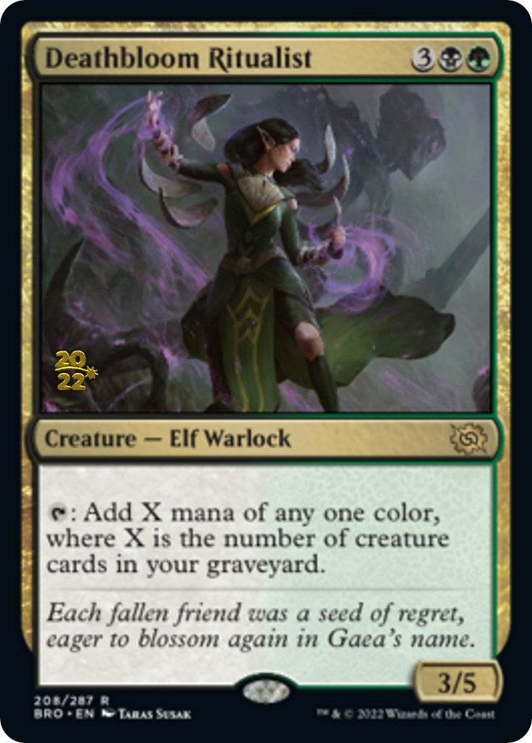 Deathbloom Ritualist [The Brothers' War Prerelease Promos] | The CG Realm