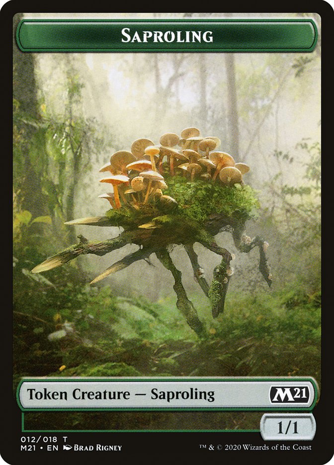 Angel // Saproling Double-Sided Token [Core Set 2021 Tokens] | The CG Realm