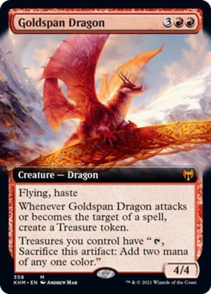 Goldspan Dragon (Extended Art) [Kaldheim] | The CG Realm