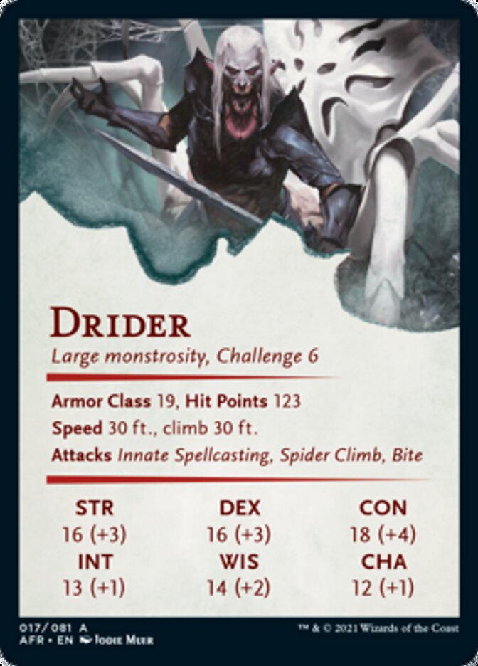 Drider Art Card [Dungeons & Dragons: Adventures in the Forgotten Realms Art Series] | The CG Realm