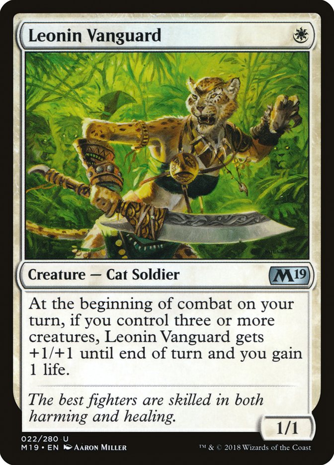 Leonin Vanguard [Core Set 2019] | The CG Realm