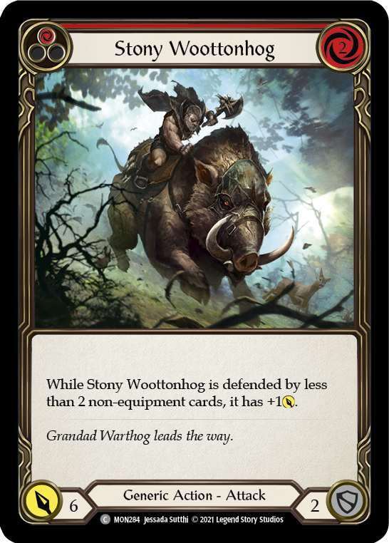 Stony Woottonhog (Red) [MON284] (Monarch)  1st Edition Normal | The CG Realm