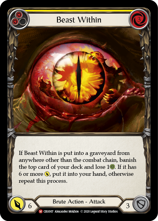 Beast Within [CRU007] (Crucible of War)  1st Edition Rainbow Foil | The CG Realm