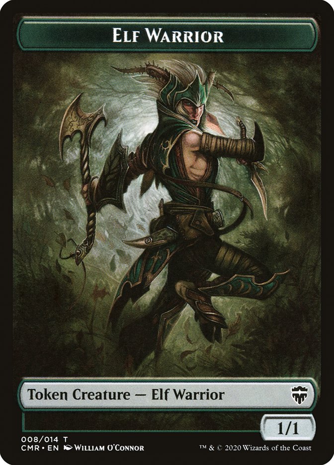 Copy (013) // Elf Warrior Double-Sided Token [Commander Legends Tokens] | The CG Realm