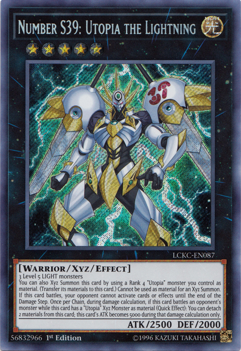 Number S39: Utopia the Lightning [LCKC-EN087] Secret Rare | The CG Realm