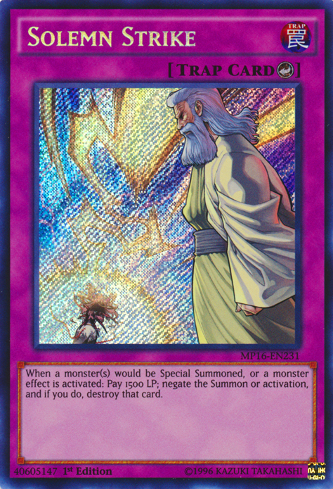 Solemn Strike [MP16-EN231] Secret Rare | The CG Realm