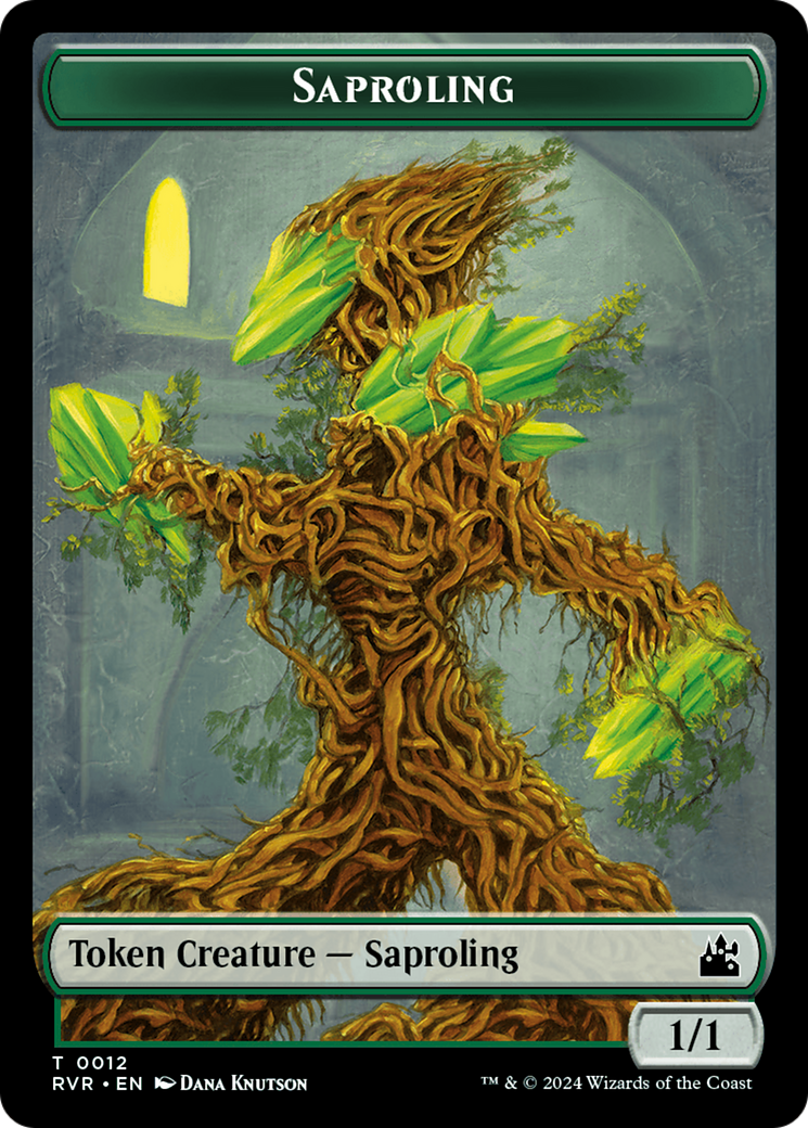 Saproling // Angel (0002) Double-Sided Token [Ravnica Remastered Tokens] | The CG Realm