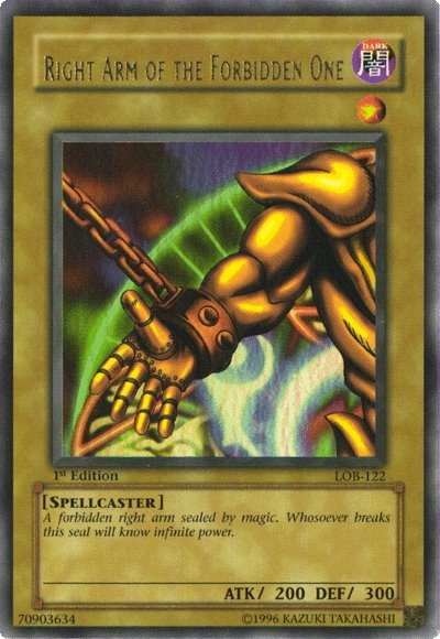 Right Arm of the Forbidden One [LOB-122] Ultra Rare | The CG Realm