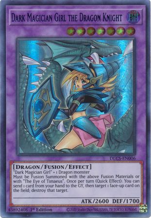 Dark Magician Girl the Dragon Knight (Alternate Art) (Green) [DLCS-EN006] Ultra Rare | The CG Realm