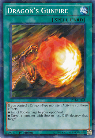 Dragon's Gunfire [BP03-EN141] Shatterfoil Rare | The CG Realm