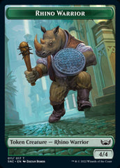 Treasure (014) // Rhino Warrior Double-Sided Token [Streets of New Capenna Tokens] | The CG Realm