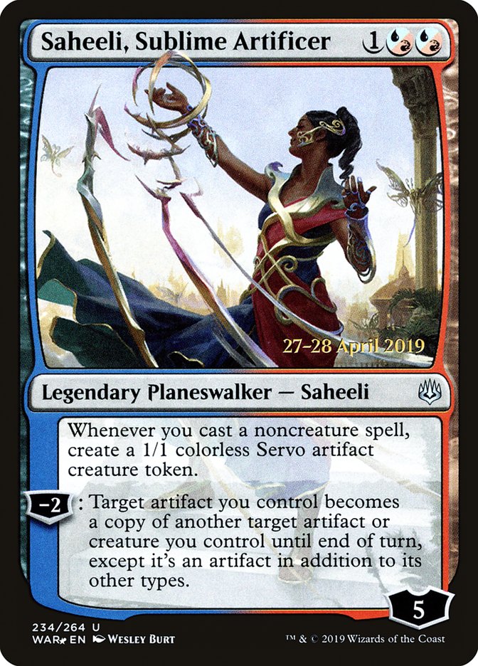 Saheeli, Sublime Artificer [War of the Spark Prerelease Promos] | The CG Realm