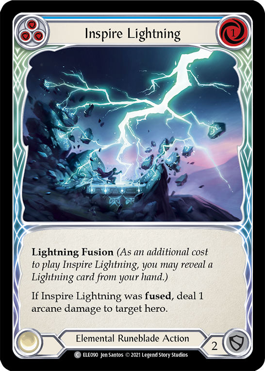 Inspire Lightning (Blue) [ELE090] (Tales of Aria)  1st Edition Normal | The CG Realm