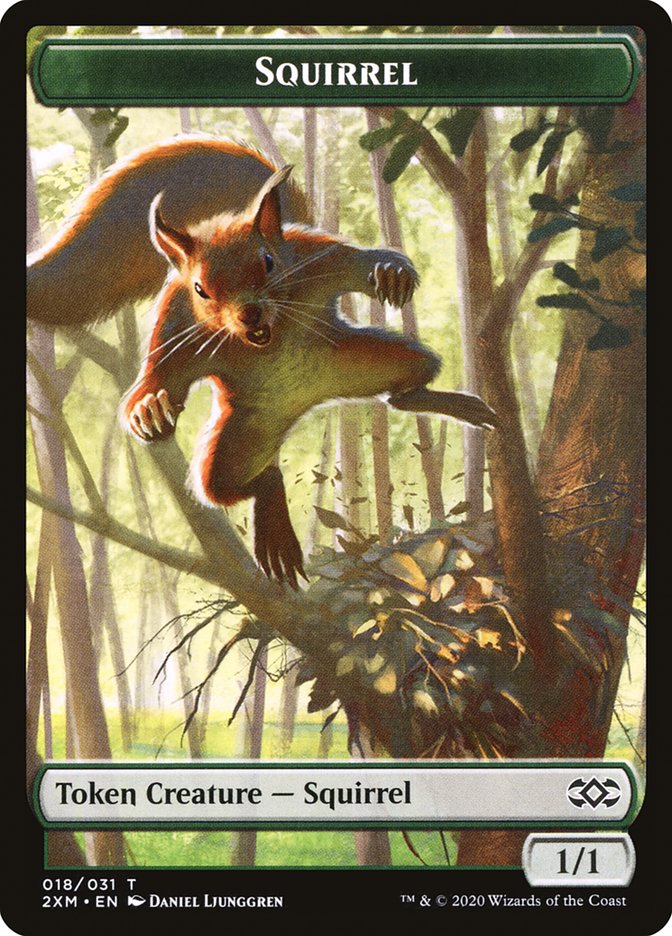 Demon // Squirrel Double-Sided Token [Double Masters Tokens] | The CG Realm