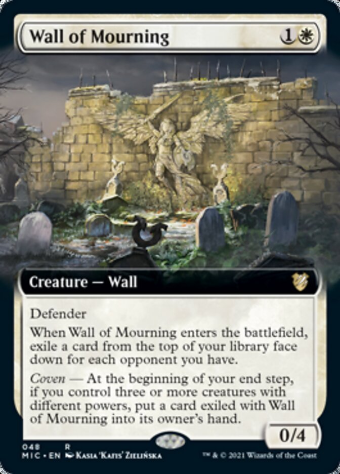 Wall of Mourning (Extended Art) [Innistrad: Midnight Hunt Commander] | The CG Realm