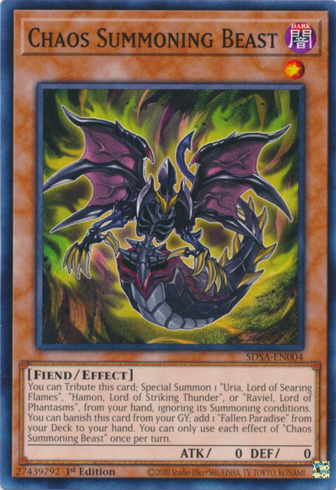 Chaos Summoning Beast [SDSA-EN004] Common | The CG Realm