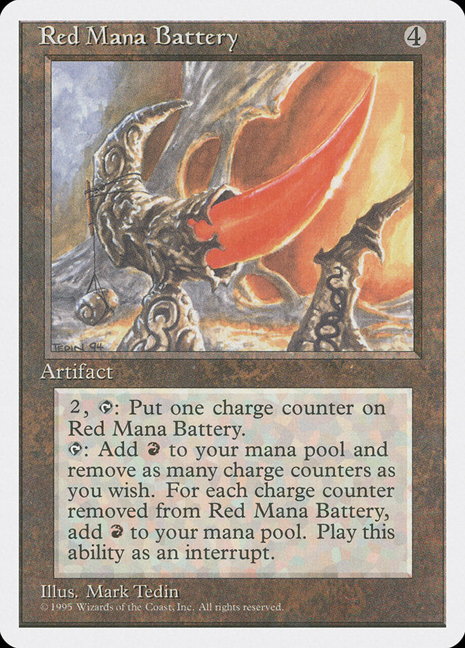 Red Mana Battery [Fourth Edition] | The CG Realm