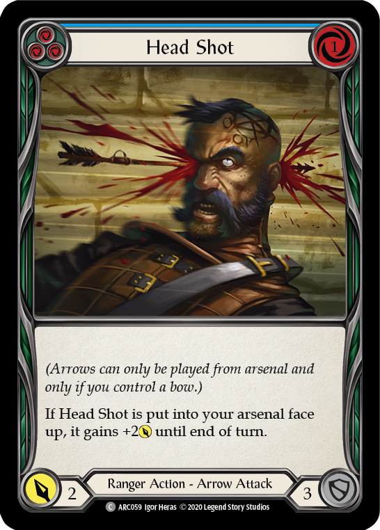 Head Shot (Blue) [U-ARC059] (Arcane Rising Unlimited)  Unlimited Rainbow Foil | The CG Realm