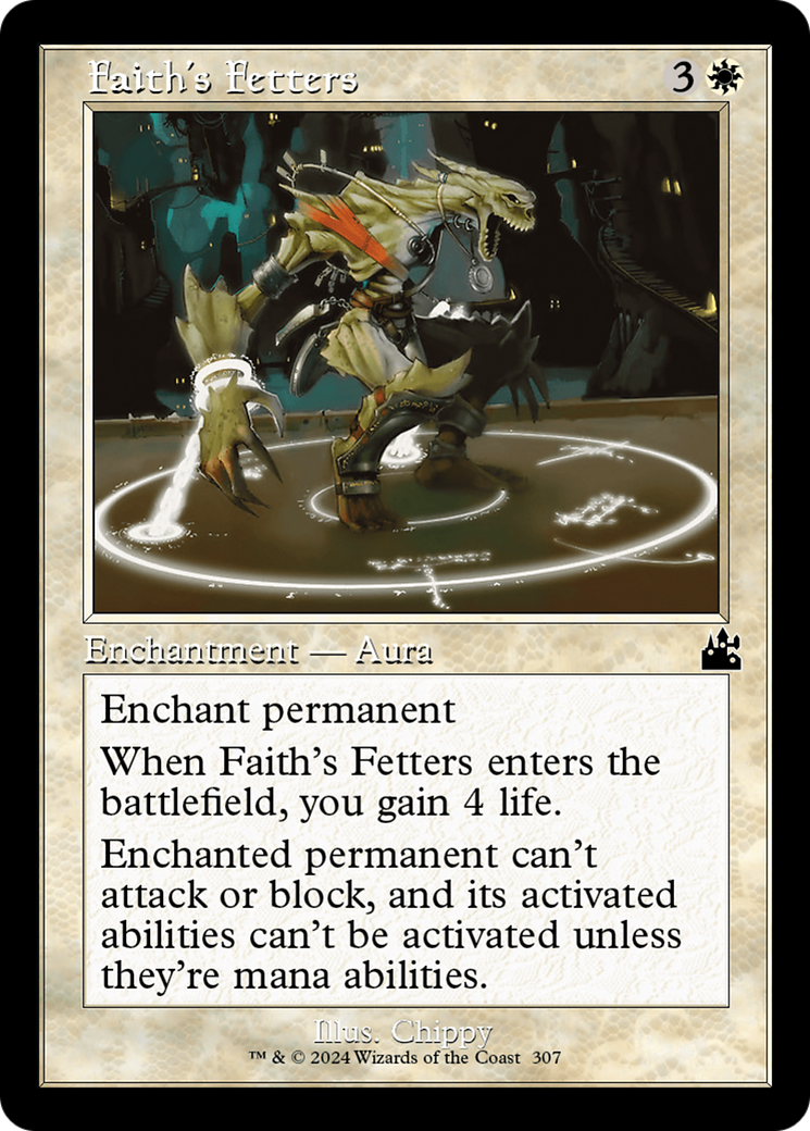 Faith's Fetters (Retro Frame) [Ravnica Remastered] | The CG Realm