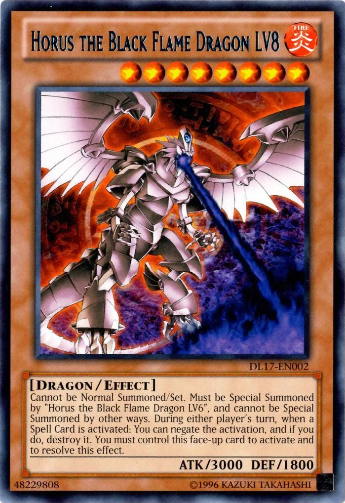 Horus the Black Flame Dragon LV8 (Blue) [DL17-EN002] Rare | The CG Realm