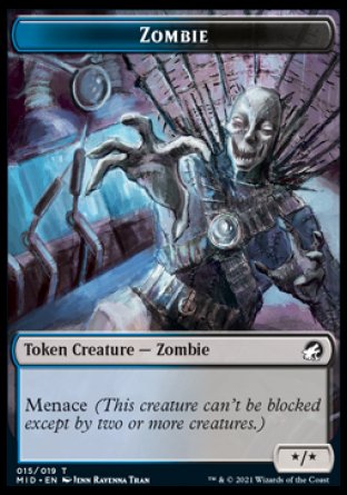 Zombie Token (015) [Innistrad: Midnight Hunt Tokens] | The CG Realm