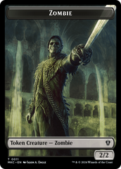 Vizier of Many Faces // Zombie Double-Sided Token [Murders at Karlov Manor Commander Tokens] | The CG Realm