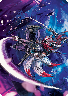 Blade-Blizzard Kitsune Art Card [Kamigawa: Neon Dynasty Art Series] | The CG Realm