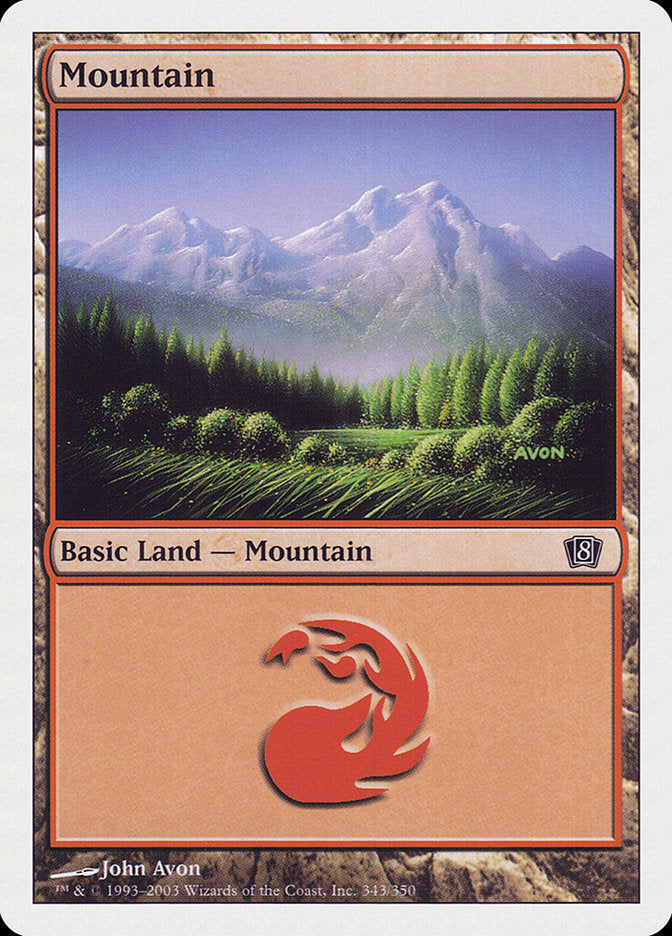 Mountain (343) [Eighth Edition] | The CG Realm