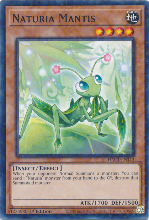 Naturia Mantis (Duel Terminal) [HAC1-EN113] Common | The CG Realm