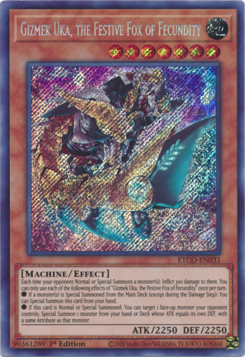 Gizmek Uka, the Festive Fox of Fecundity [ETCO-EN031] Secret Rare | The CG Realm