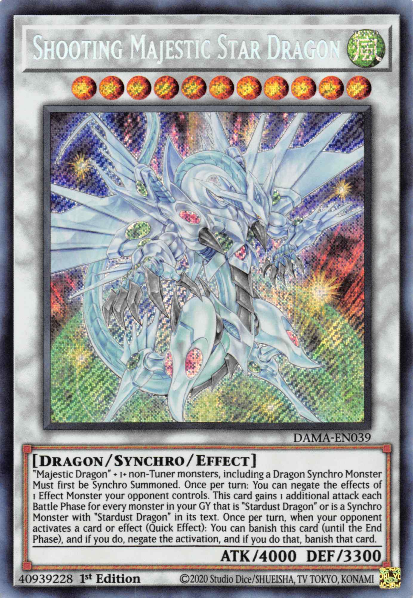 Shooting Majestic Star Dragon [DAMA-EN039] Secret Rare | The CG Realm