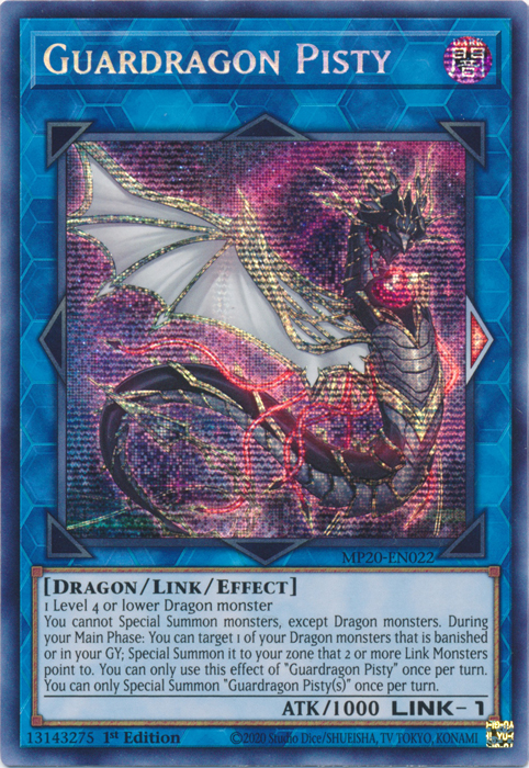 Guardragon Pisty [MP20-EN022] Prismatic Secret Rare | The CG Realm