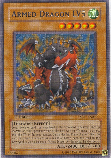 Armed Dragon LV5 [SOD-EN014] Rare | The CG Realm