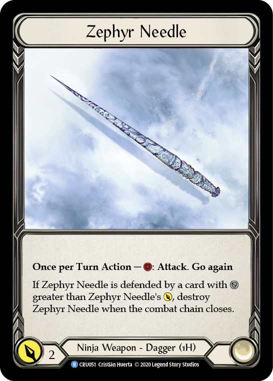 Zephyr Needle [CRU051] (Crucible of War)  1st Edition Normal | The CG Realm