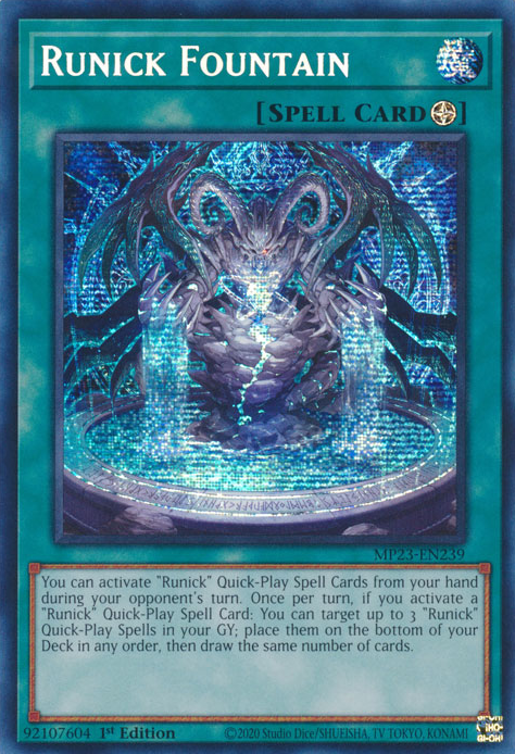 Runick Fountain [MP23-EN239] Prismatic Secret Rare | The CG Realm