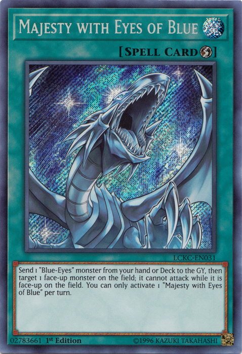 Majesty with Eyes of Blue [LCKC-EN031] Secret Rare | The CG Realm