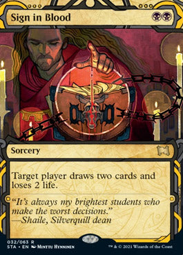 Sign in Blood (Foil Etched) [Strixhaven: School of Mages Mystical Archive] | The CG Realm