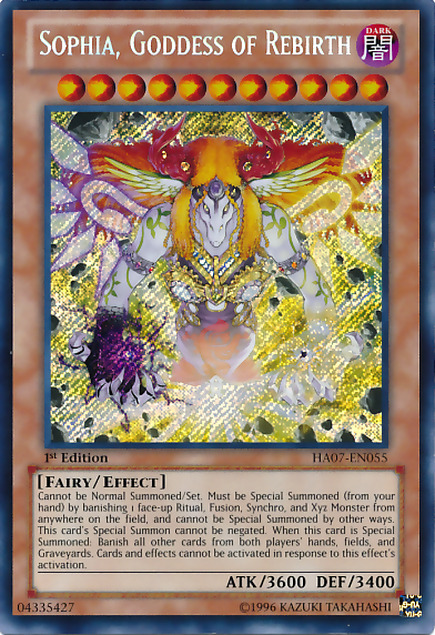 Sophia, Goddess of Rebirth [HA07-EN055] Secret Rare | The CG Realm