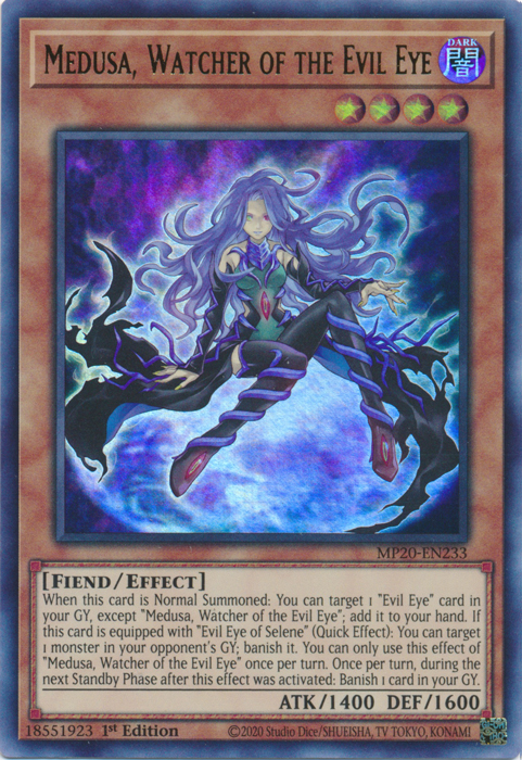 Medusa, Watcher of the Evil Eye [MP20-EN233] Ultra Rare | The CG Realm