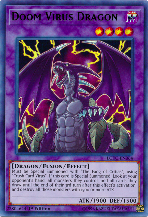 Doom Virus Dragon [LCKC-EN064] Ultra Rare | The CG Realm