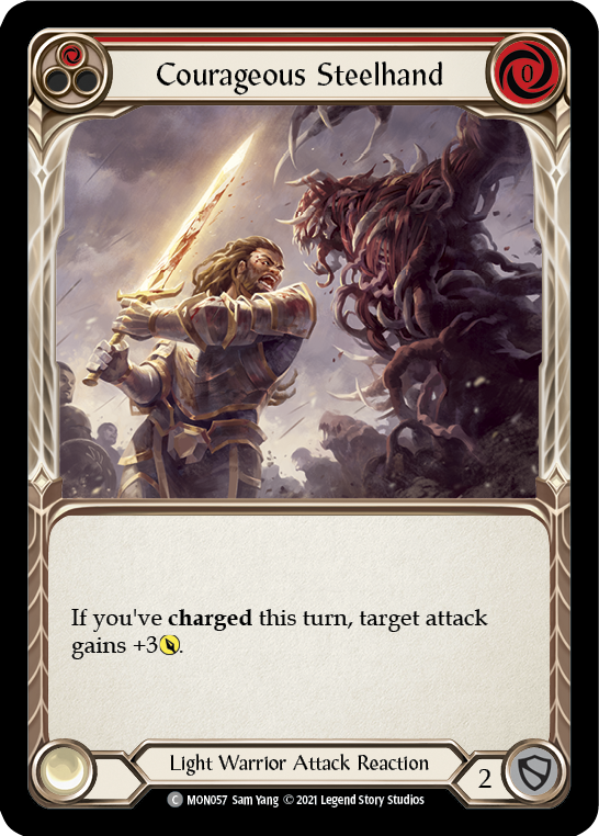 Courageous Steelhand (Red) [MON057] (Monarch)  1st Edition Normal | The CG Realm