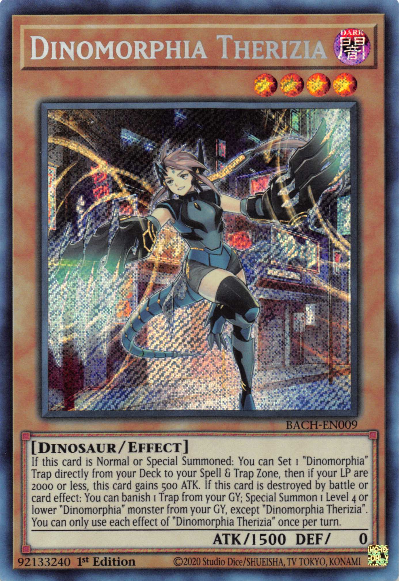 Dinomorphia Therizia [BACH-EN009] Secret Rare | The CG Realm