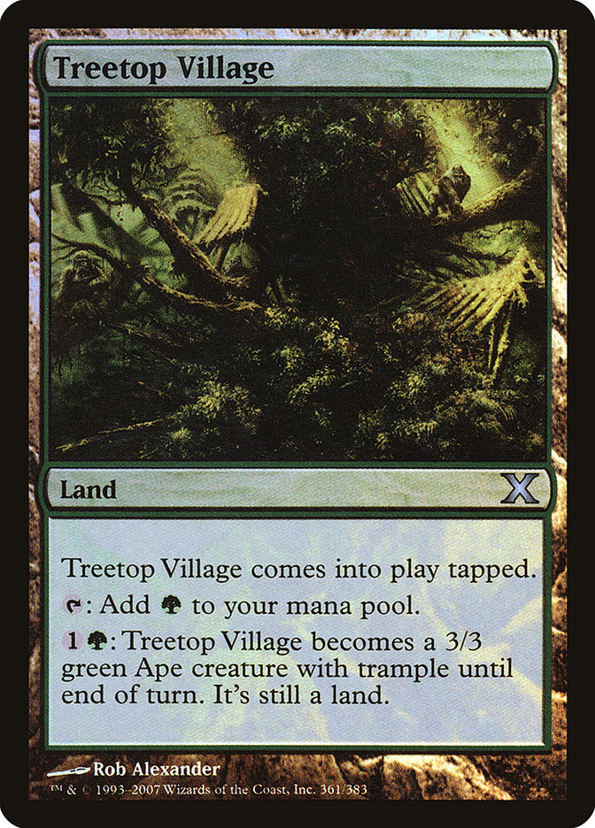 Treetop Village (Premium Foil) [Tenth Edition] | The CG Realm