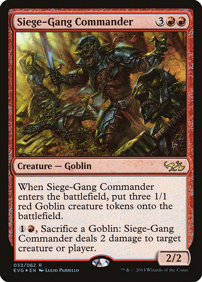 Siege-Gang Commander (Elves vs. Goblins) [Duel Decks Anthology] | The CG Realm