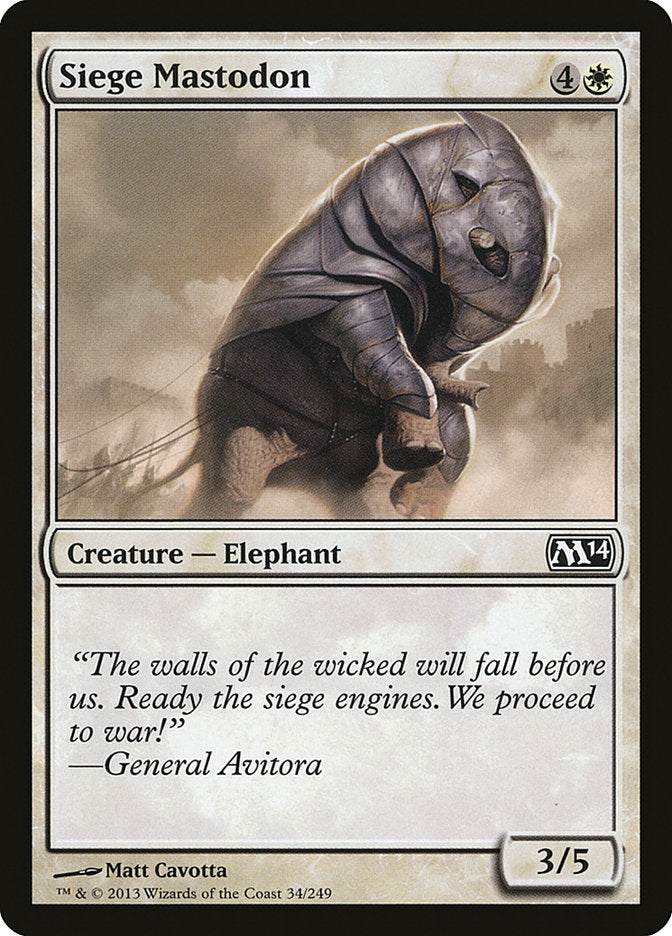 Siege Mastodon [Magic 2014] | The CG Realm