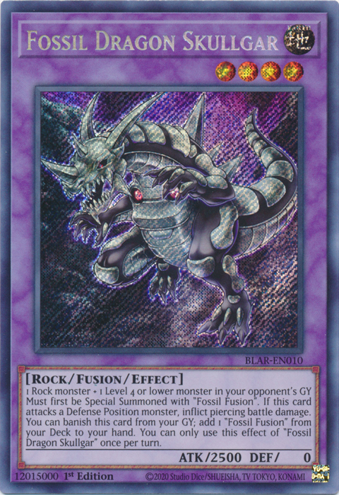 Fossil Dragon Skullgar [BLAR-EN010] Secret Rare | The CG Realm