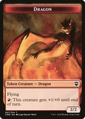 Dragon // Horror Double-Sided Token [Commander Legends Tokens] | The CG Realm